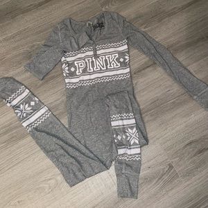 Victoria’s secret pink pajama onsie